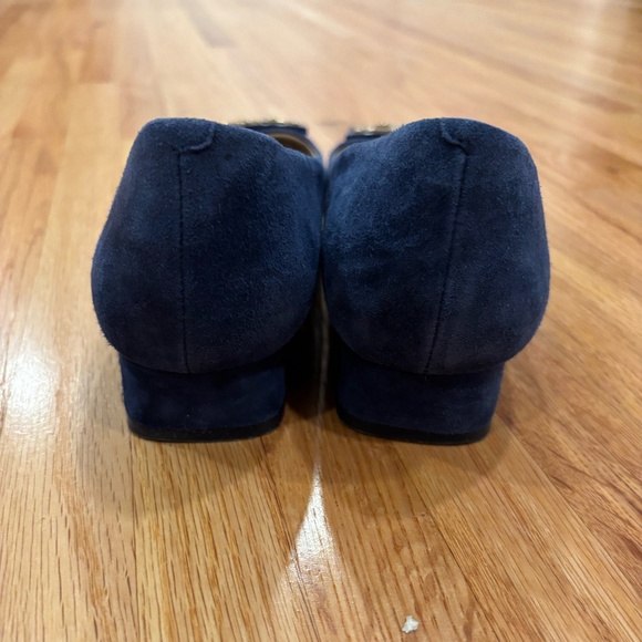 Tory Burch Navy Suede Flats, Size 8.5 - Picture 6 of 7